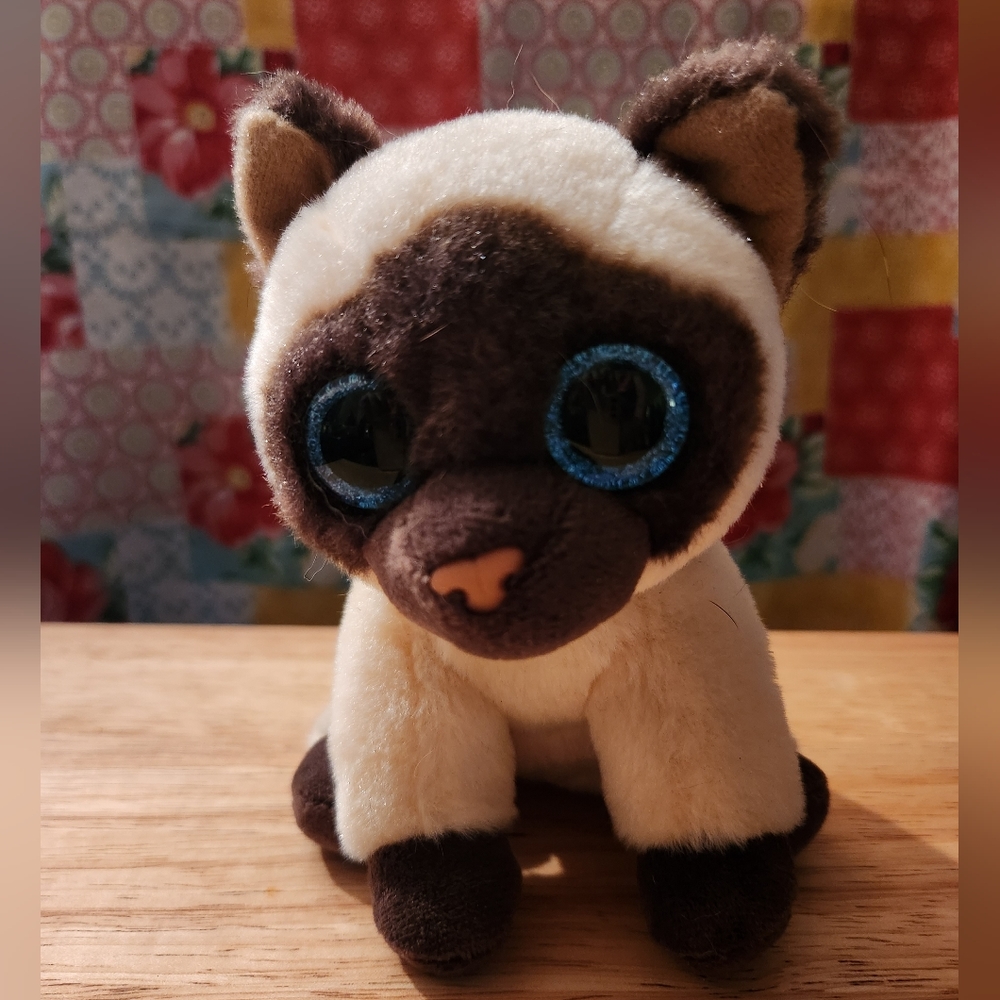 Ty Beanie Boos Jaden the Siamese Kitten Cat Plush Toy 7inches Plush